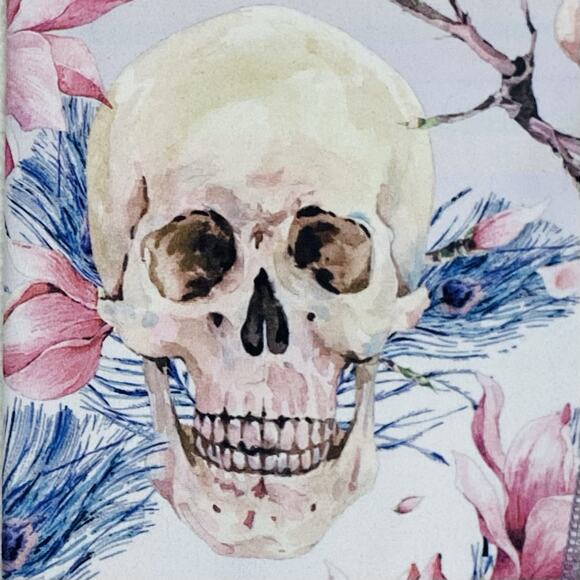 Evolution & Creation Floral Skull Leggings M Whimsigoth Athletic Athleisure Goth - Picture 2 of 9